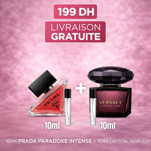 Pack 10ml Prada Paradoxe Intense + 10ml Crystal Noir EDP
